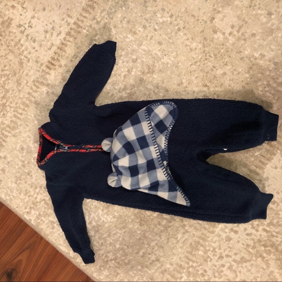 Navy Carter’s Sherpa suit and Old Navy bear hat - Picture 2 of 6